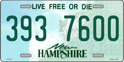 NH license plate 3937600