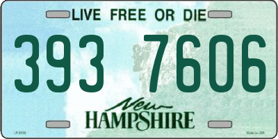 NH license plate 3937606