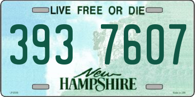 NH license plate 3937607