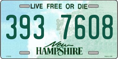 NH license plate 3937608