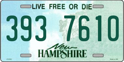 NH license plate 3937610