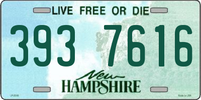 NH license plate 3937616
