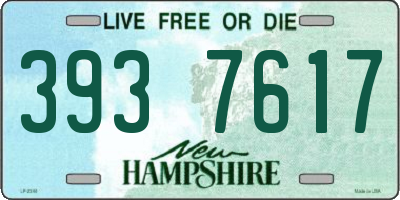 NH license plate 3937617