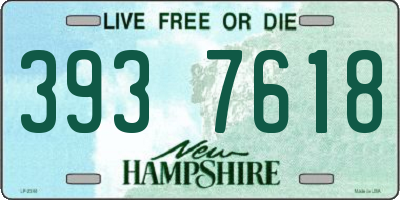 NH license plate 3937618