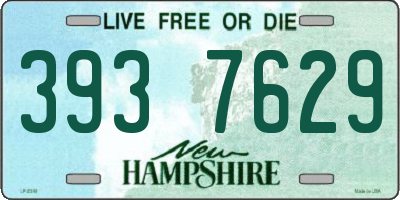 NH license plate 3937629