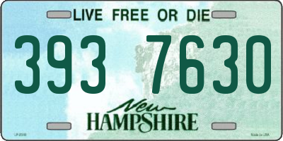 NH license plate 3937630