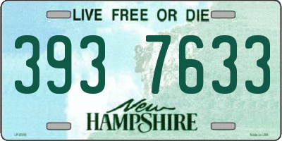 NH license plate 3937633