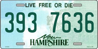 NH license plate 3937636