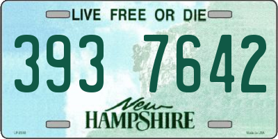 NH license plate 3937642