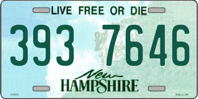 NH license plate 3937646