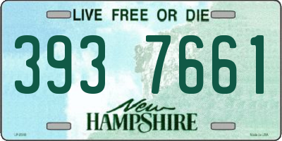 NH license plate 3937661