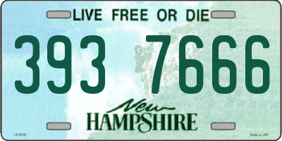 NH license plate 3937666