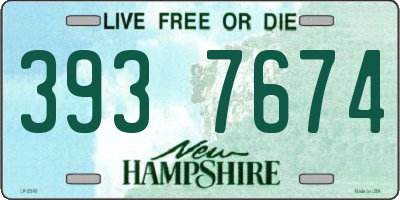 NH license plate 3937674