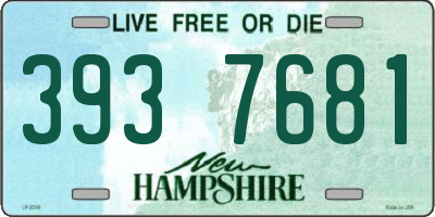 NH license plate 3937681