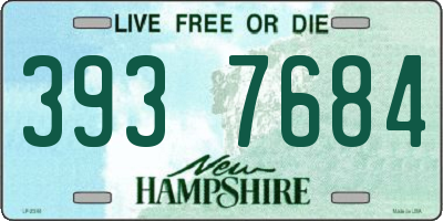 NH license plate 3937684