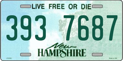 NH license plate 3937687