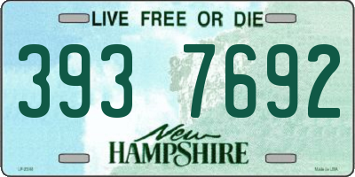 NH license plate 3937692