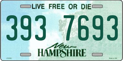 NH license plate 3937693