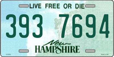 NH license plate 3937694