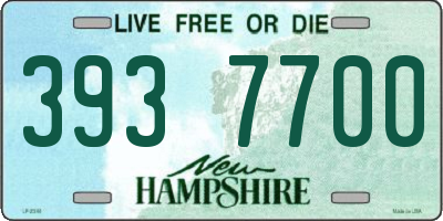 NH license plate 3937700