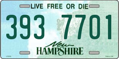 NH license plate 3937701