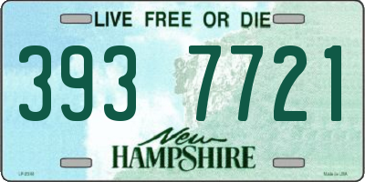 NH license plate 3937721