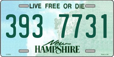 NH license plate 3937731