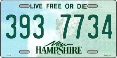 NH license plate 3937734