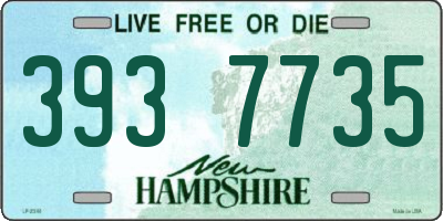 NH license plate 3937735