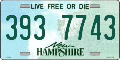 NH license plate 3937743