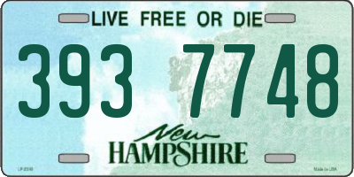 NH license plate 3937748