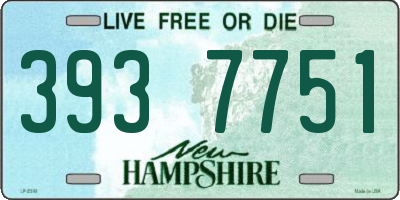 NH license plate 3937751