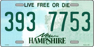 NH license plate 3937753