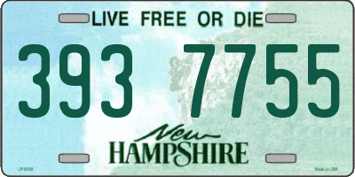 NH license plate 3937755