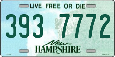 NH license plate 3937772