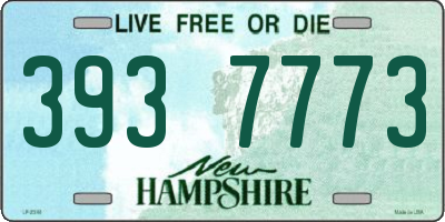 NH license plate 3937773