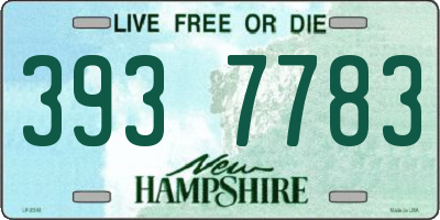 NH license plate 3937783
