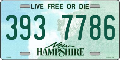 NH license plate 3937786