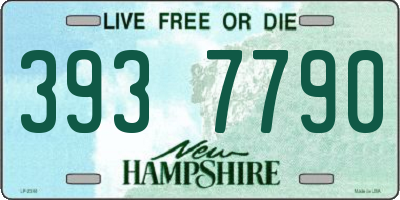 NH license plate 3937790