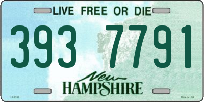 NH license plate 3937791
