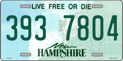 NH license plate 3937804