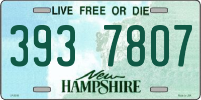 NH license plate 3937807