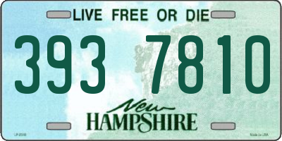 NH license plate 3937810