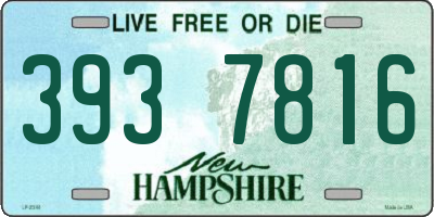NH license plate 3937816
