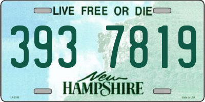 NH license plate 3937819