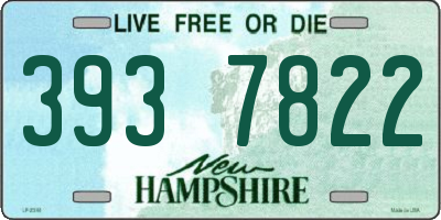 NH license plate 3937822