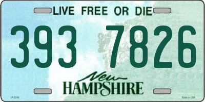 NH license plate 3937826