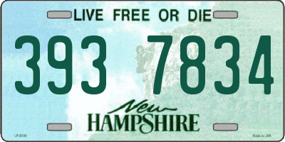 NH license plate 3937834
