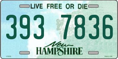 NH license plate 3937836