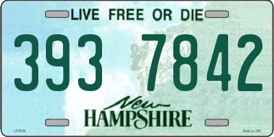NH license plate 3937842